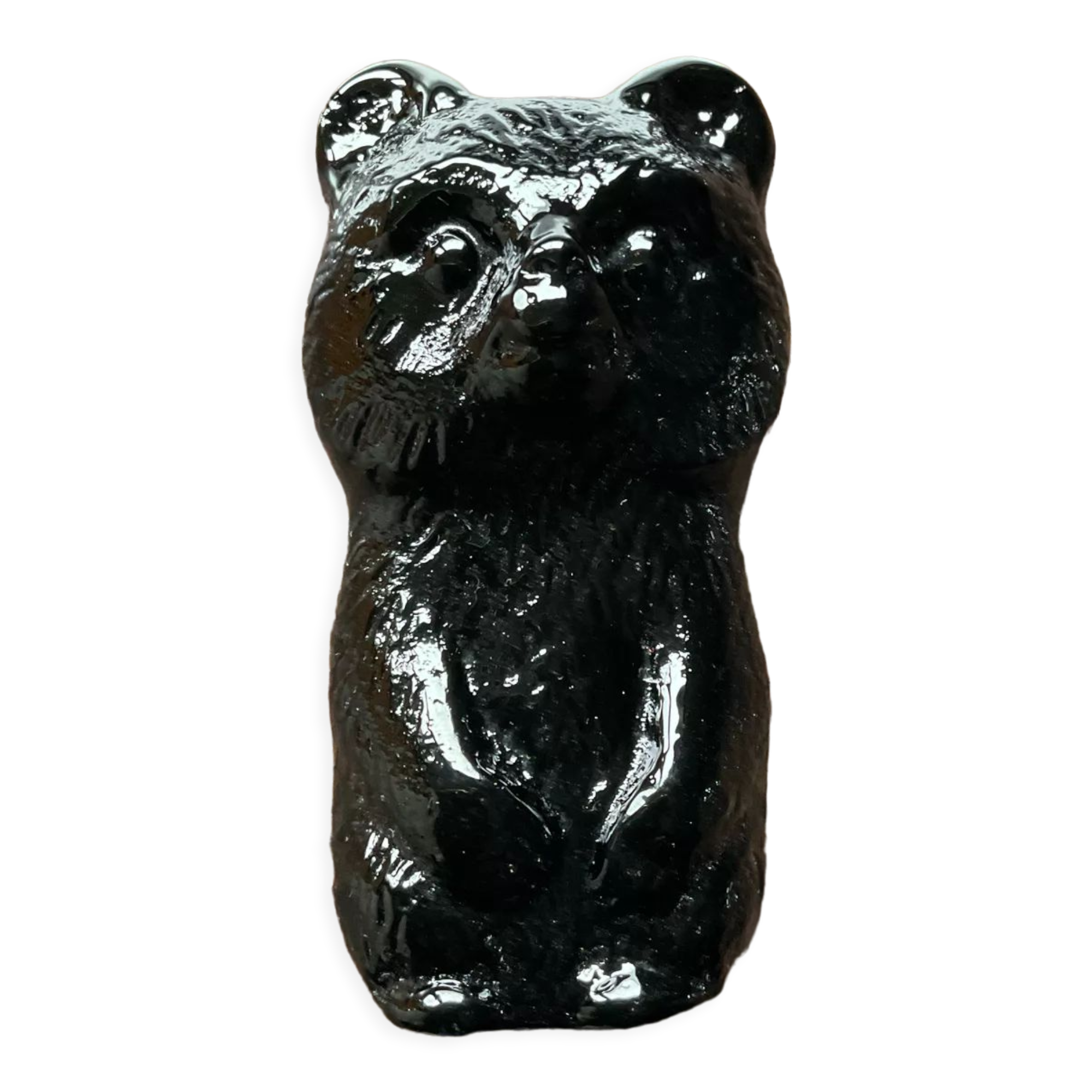 Vintage Bohemian glass bear paper press