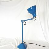 RAVEL articulated lamp, model 205 blue, Bernard Albin Gras, Clamart, France, 1932