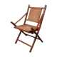 Fauteuil pliant en bambou et cannage
