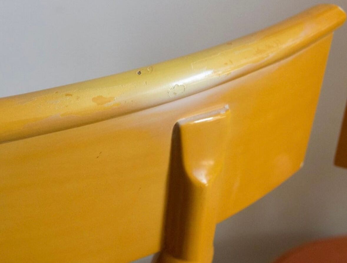 Set of 4 chairs, Italy, Gilded wood, Circa 1950