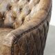 Unique cowhide Chesterfield club armchair with beautiful colour combination