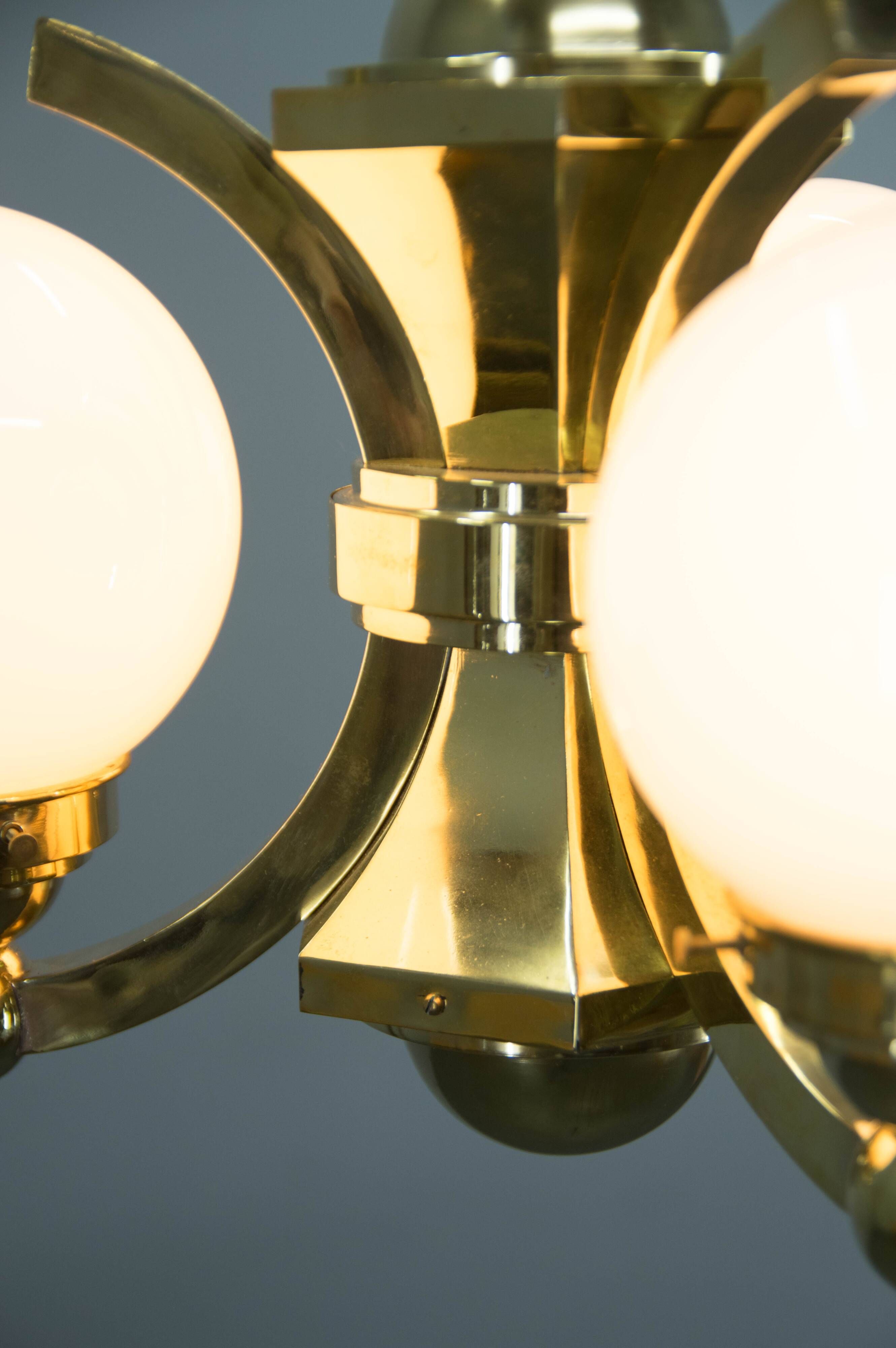 Art Deco Chandelier by Gocar, 1910s, Restored