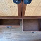 Rosewood, bronze and bamboo wardrobe La Maison Coloniale