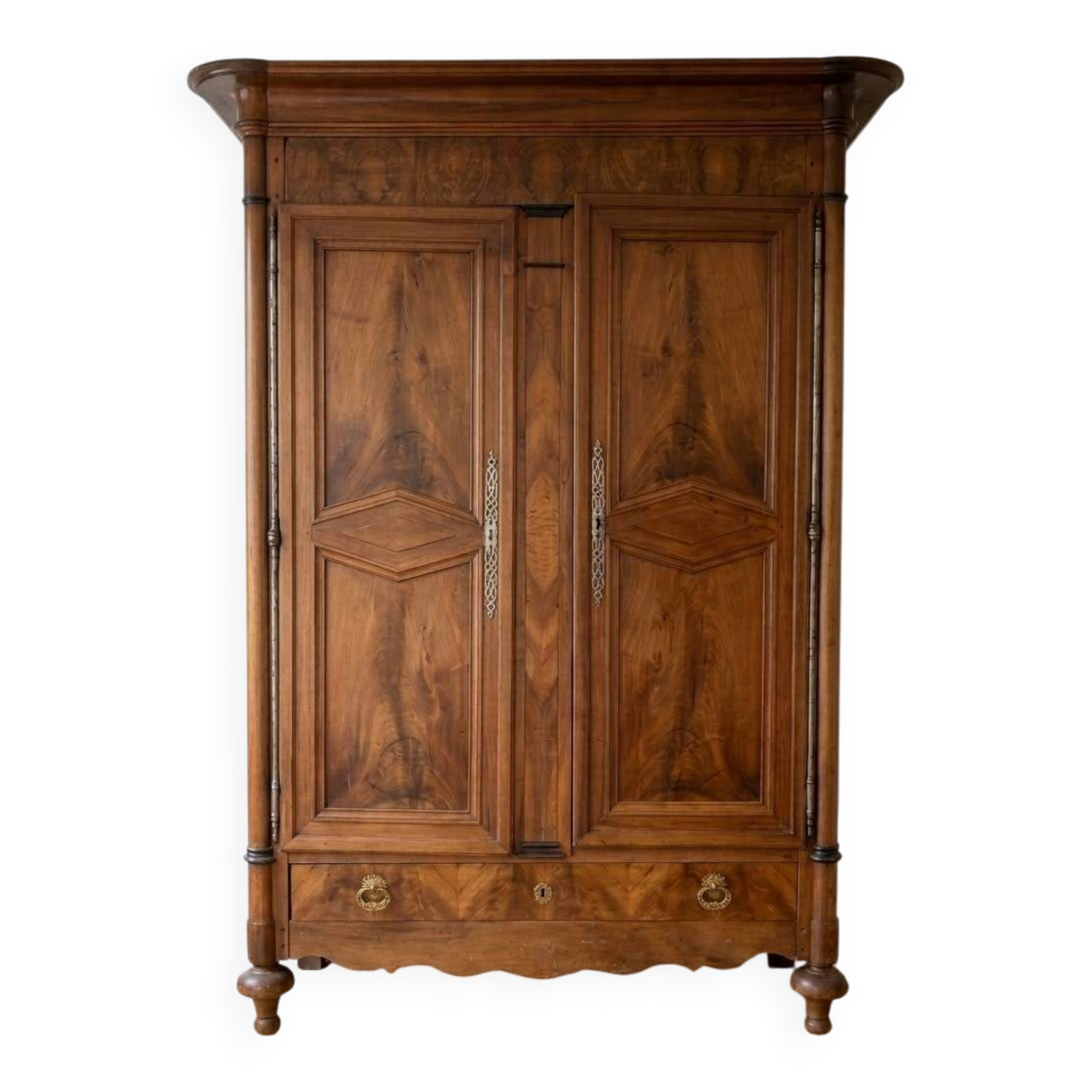 Large and beautiful antique wardrobe.
