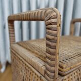 Wicker chest basket