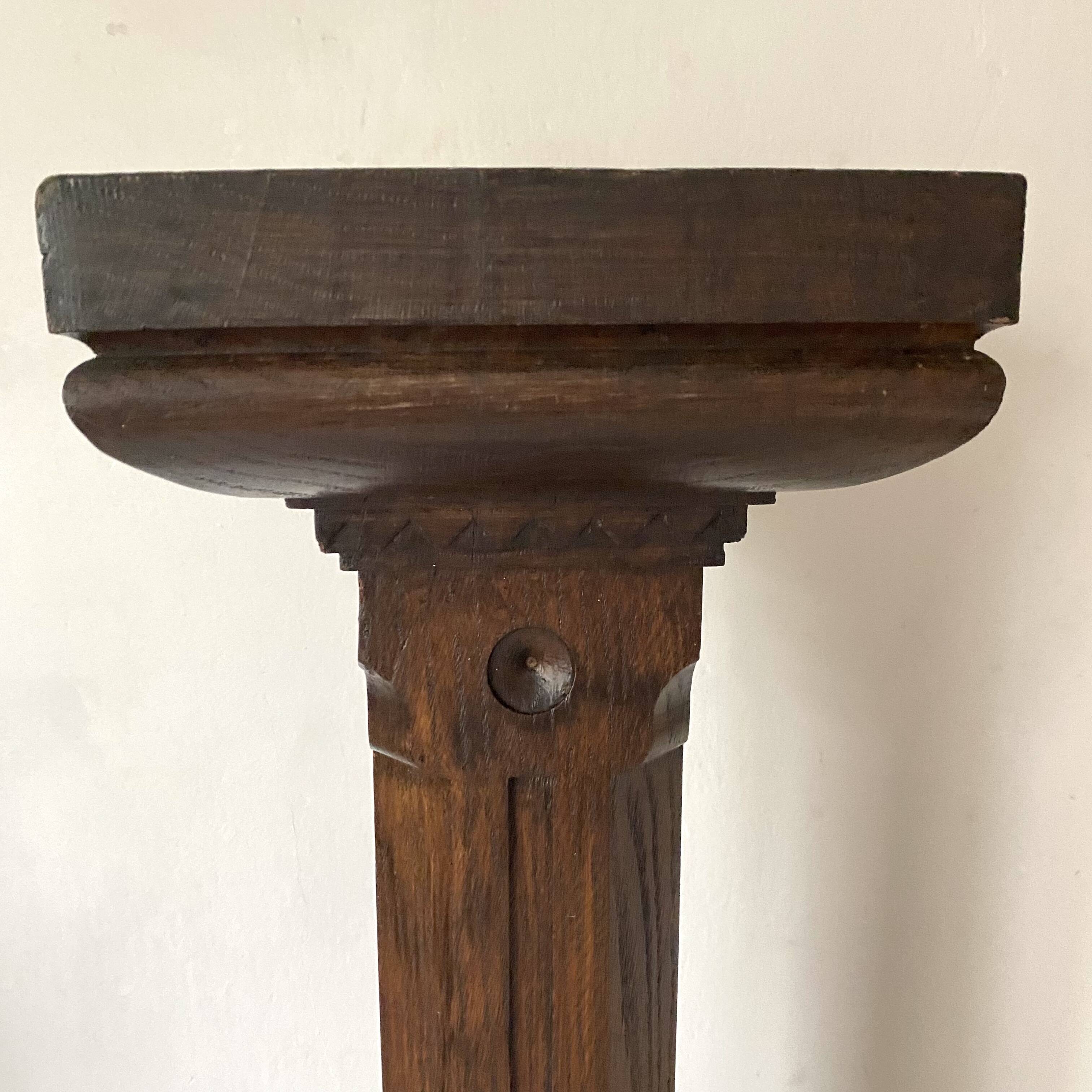 Rustic wooden column