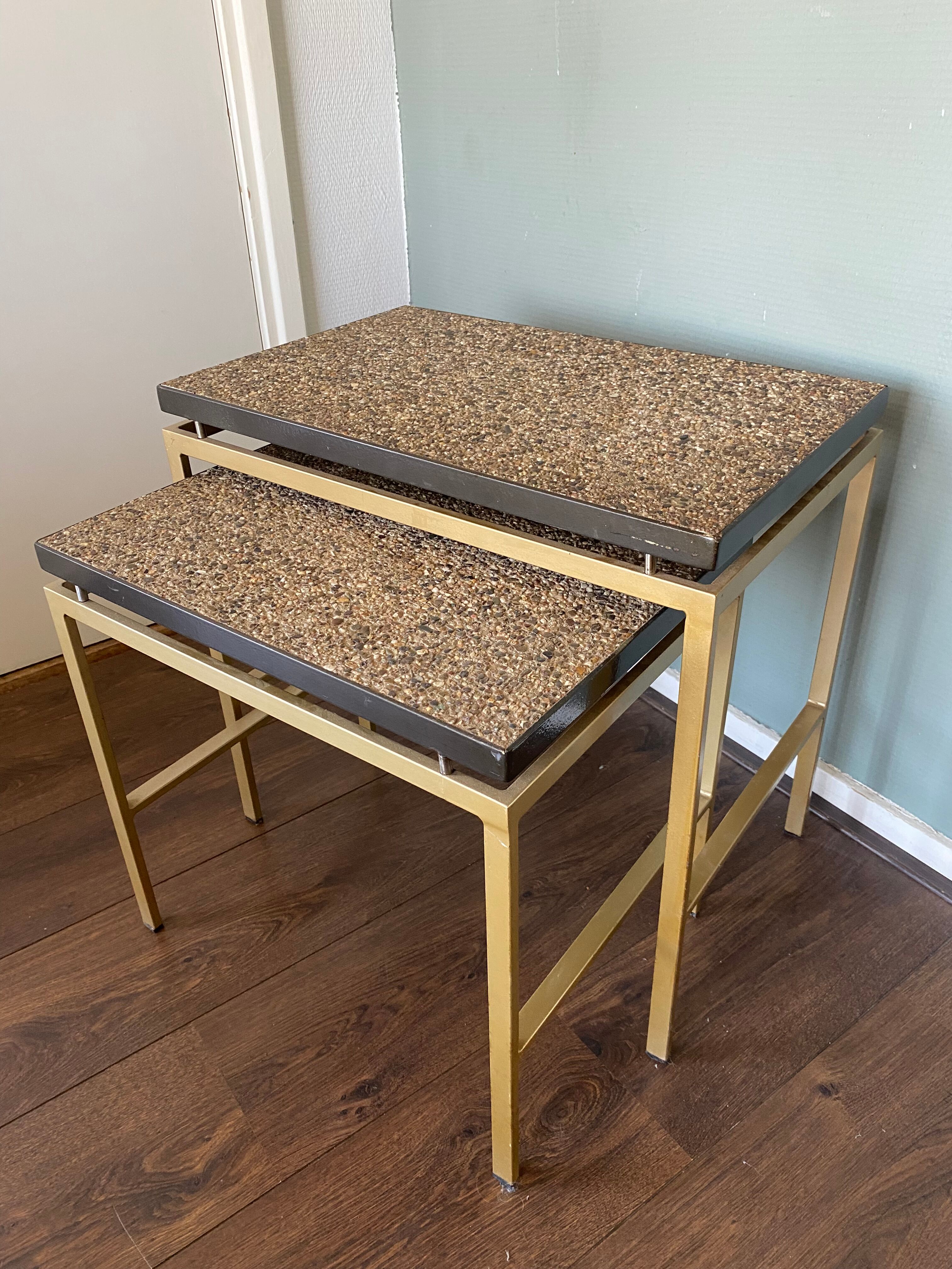 Vintage, Mid-Century Modernist set of 2 side tables, 1960s