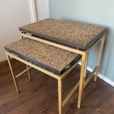 Ensemble moderniste du milieu du siècle de 2 tables d’appoint, années 1960