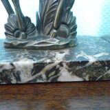 Book greenhouse in marble and bronze patinated regulator - Art Deco - 1920/40