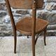 Set of 8 vintage bistro chairs, 50s, 60s, dark oak.