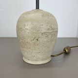Large Travertine Marble Fratelli Mannelli Style Table Light Base, Italy, 1970s