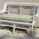 Banquette de jardin kids rotin vintage
