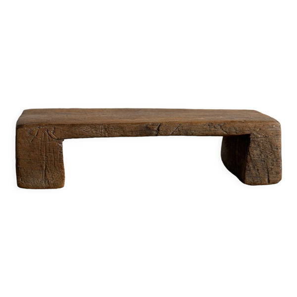 Tabouret d'appoint en teck asiatique blond
