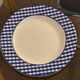 Blue Vichy dessert plates