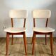 Pair of scandinavian chairs in skaï 50s