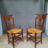 Pair of chair straws directoire