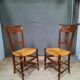 Pair of chair straws directoire
