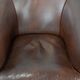 Unique set of two cognac-coloured cow leather club armchairs