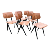 Set of 6 Galvanitas S16 chairs.