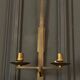 Modernist bronze wall lamp 1960 two lights