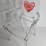 Lou Lou Ghost Chair by Philippe Starck for Kartell - Red Heart Edition
