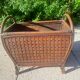 Rattan magazine rack