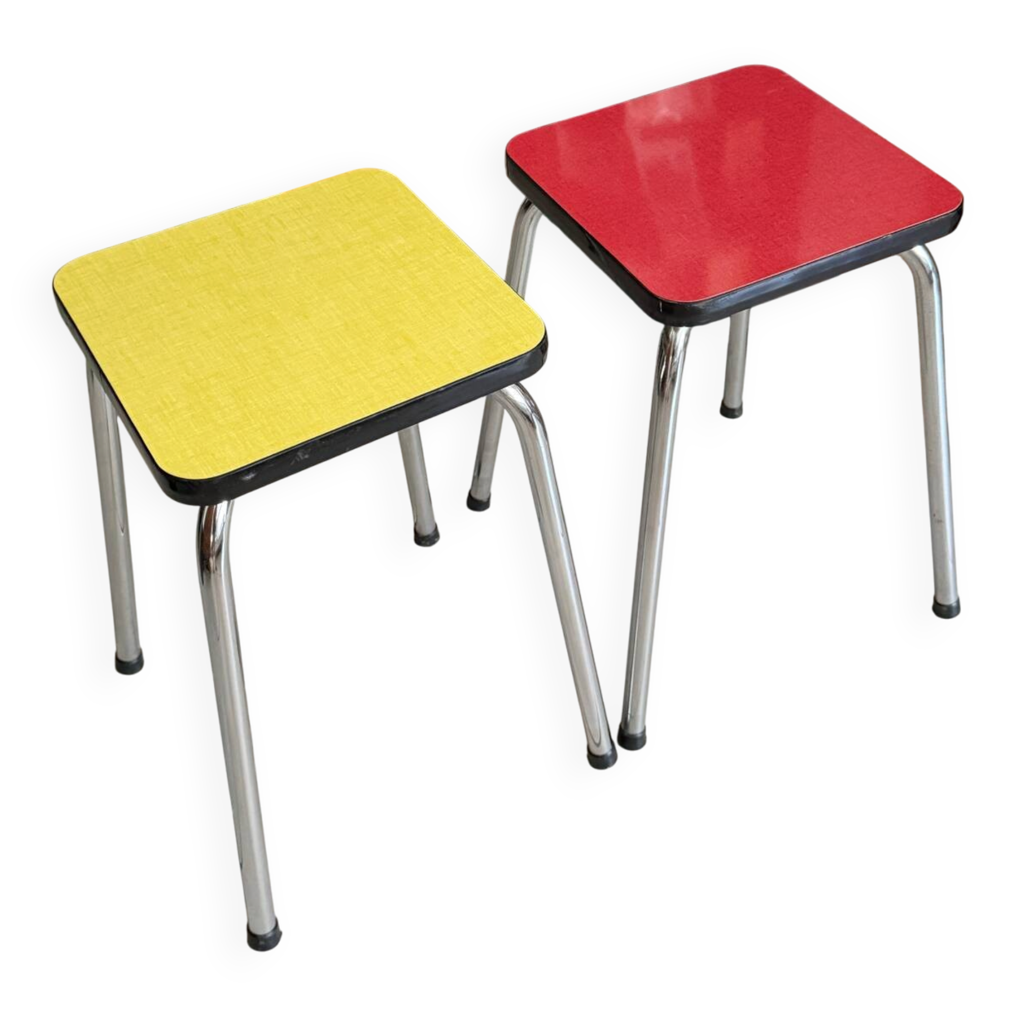 Set of 2 vintage Formica stools