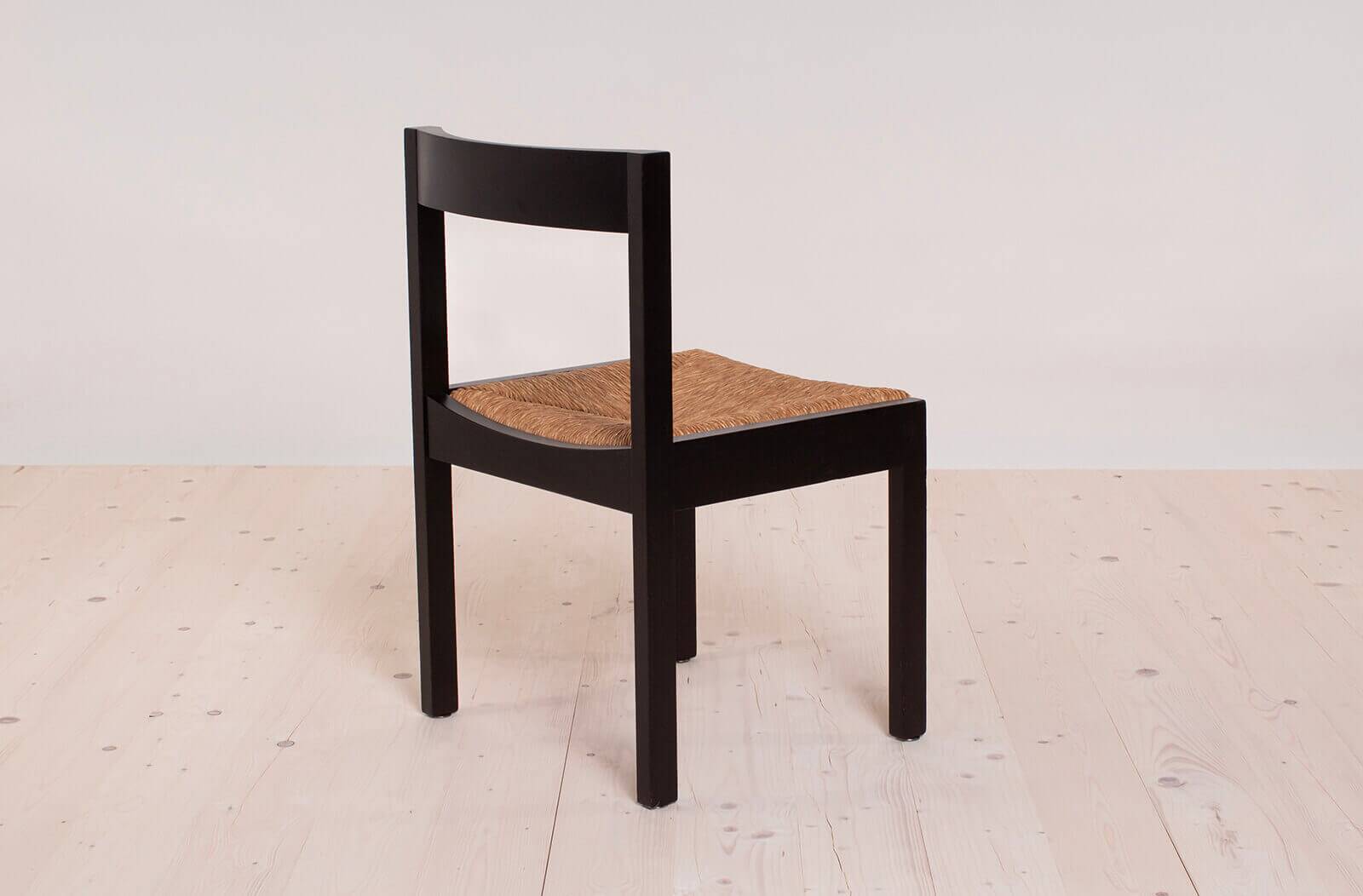 Vintage dining set, 4 chairs, extendable dining table, rope seating, 1970s