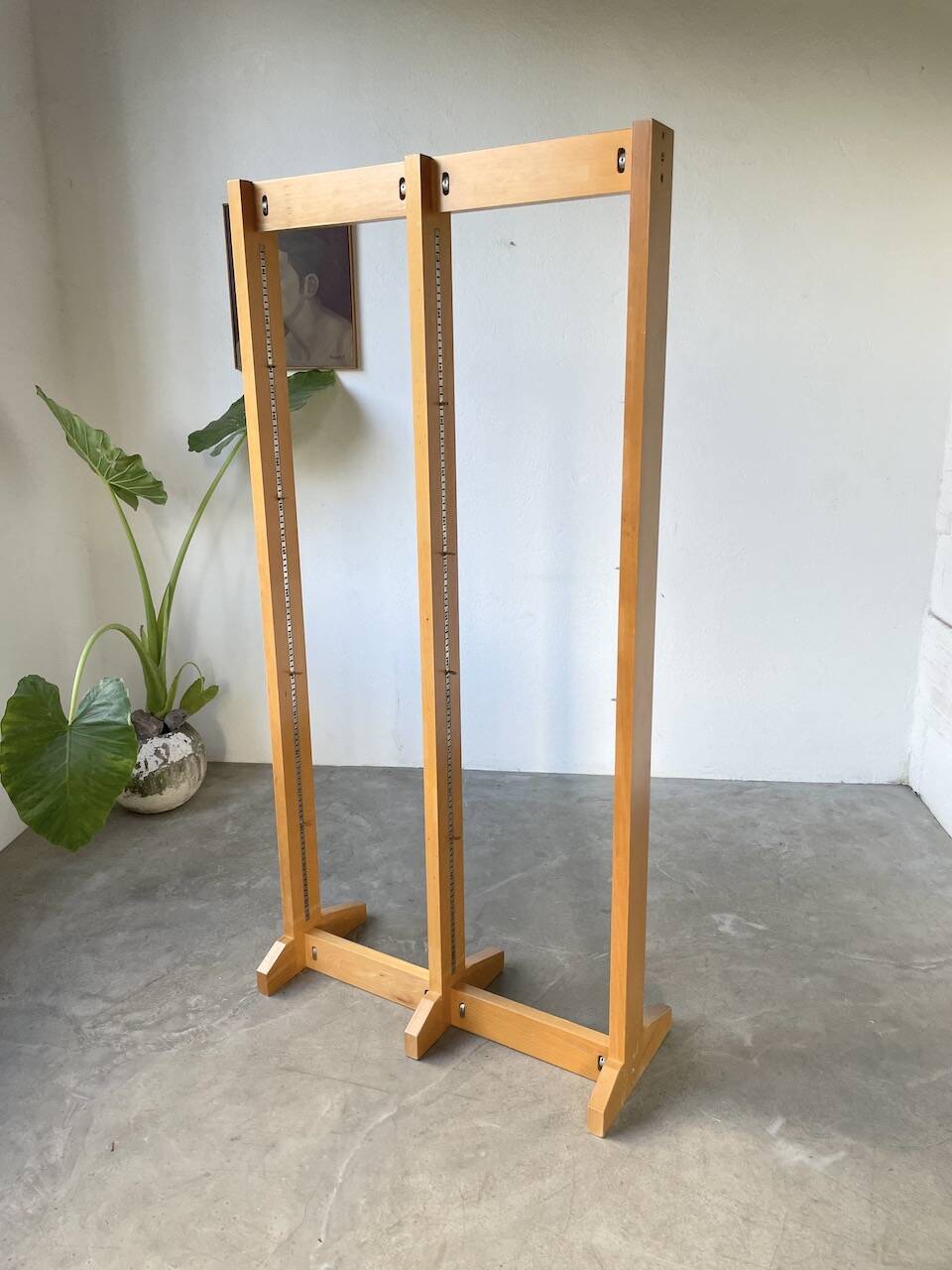 Bookcase on solid beech legs from the 80s