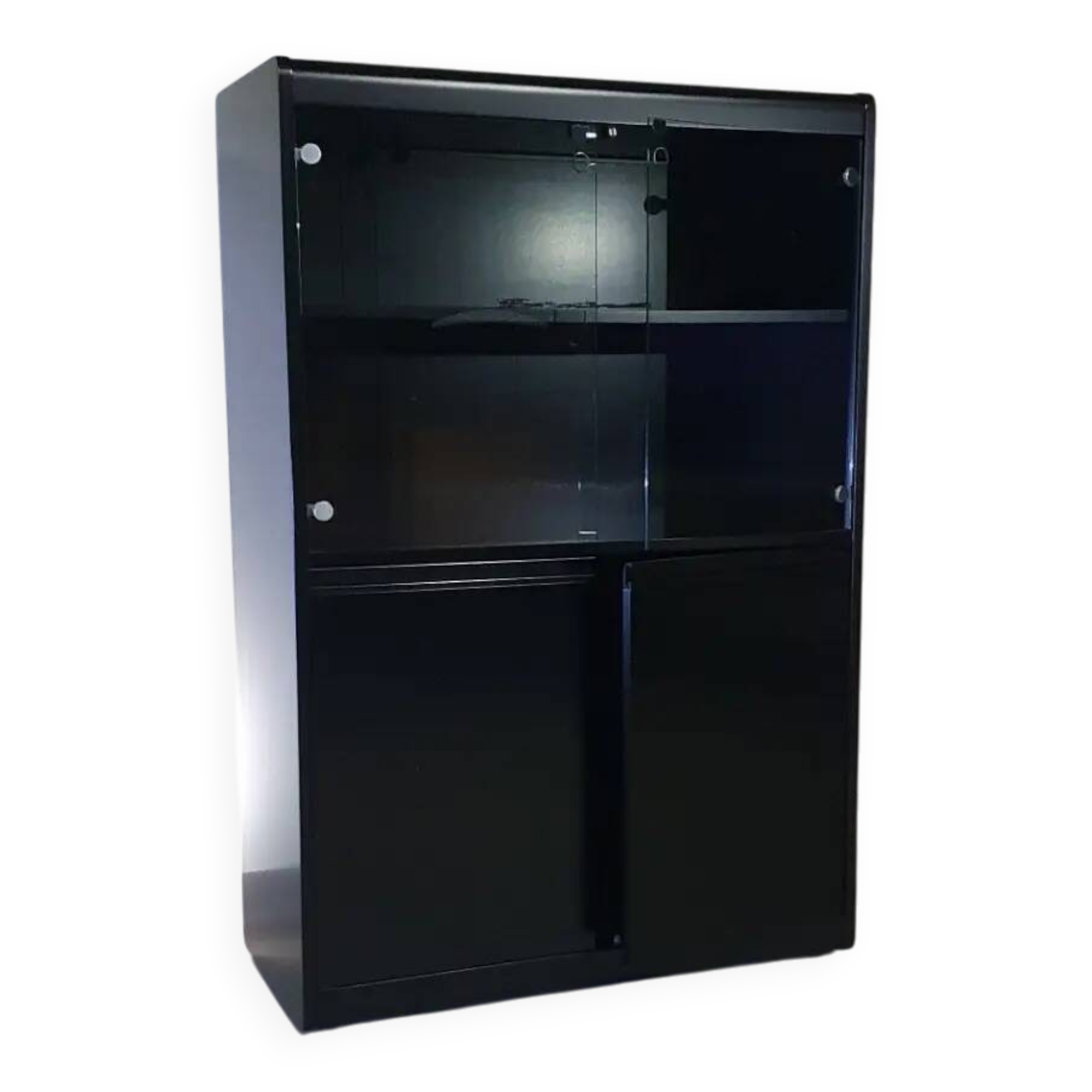 Rodolfo Bonetto display / glass cabinet / model Linearsystem / 1960s for Bellato Italy. Stunning condition