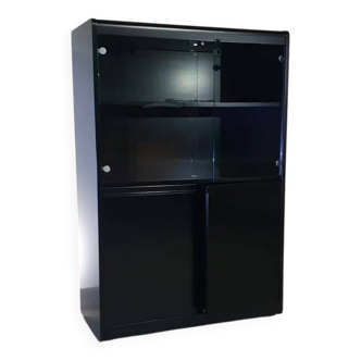 Vitrine Rodolfo Bonetto, modèle Linearsystem, années 1960, pour Bellato Italie. Superbe état.