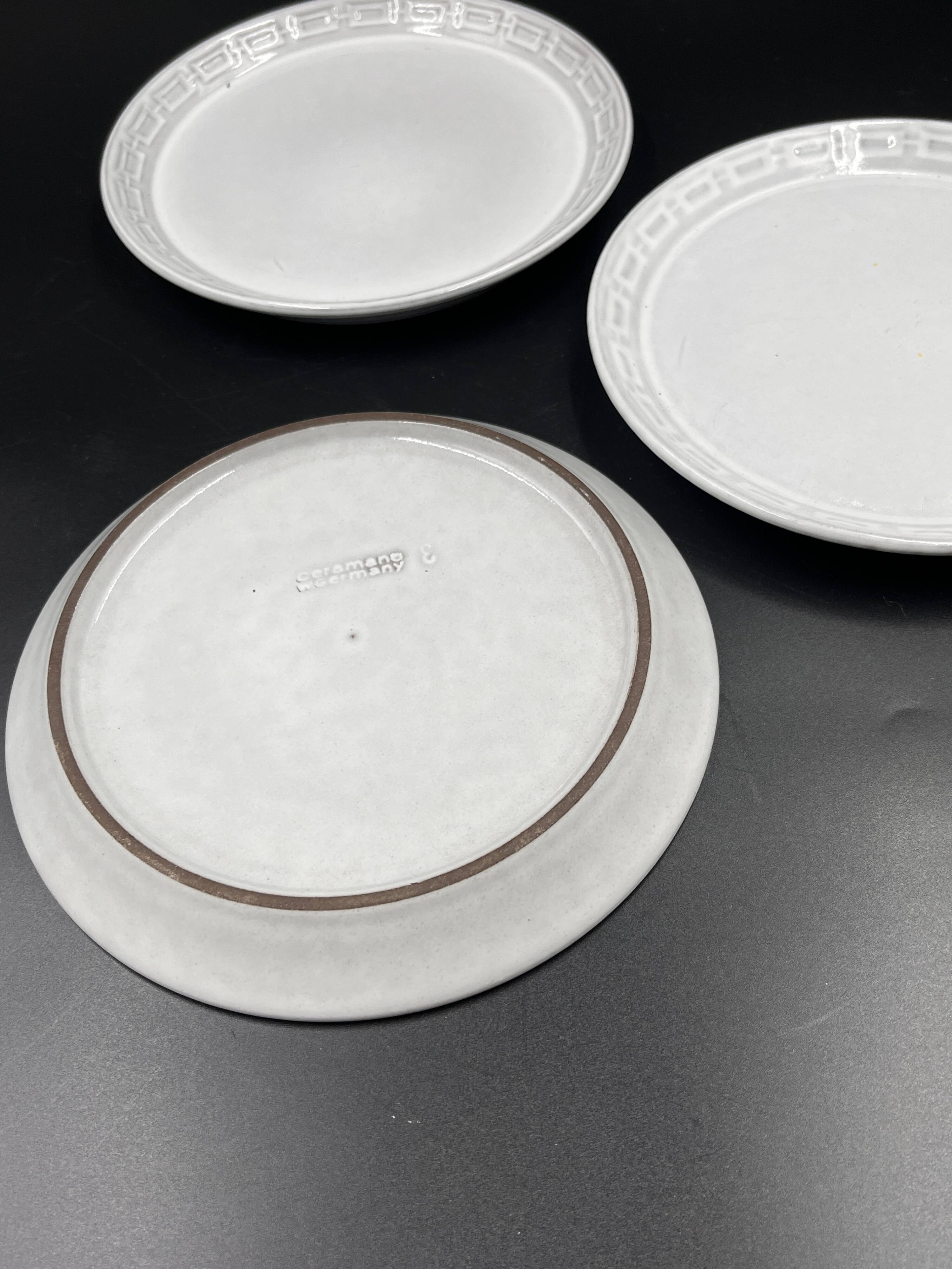 Lot de 3 assiettes à dessert Céramano par Karl Leutner