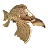 Poisson laiton sculptural années 70