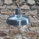 Ancienne suspension industrielle - tôle émaillée - 1950