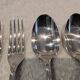 2 spoons 2 forks silver plated dessert Christofle Marly