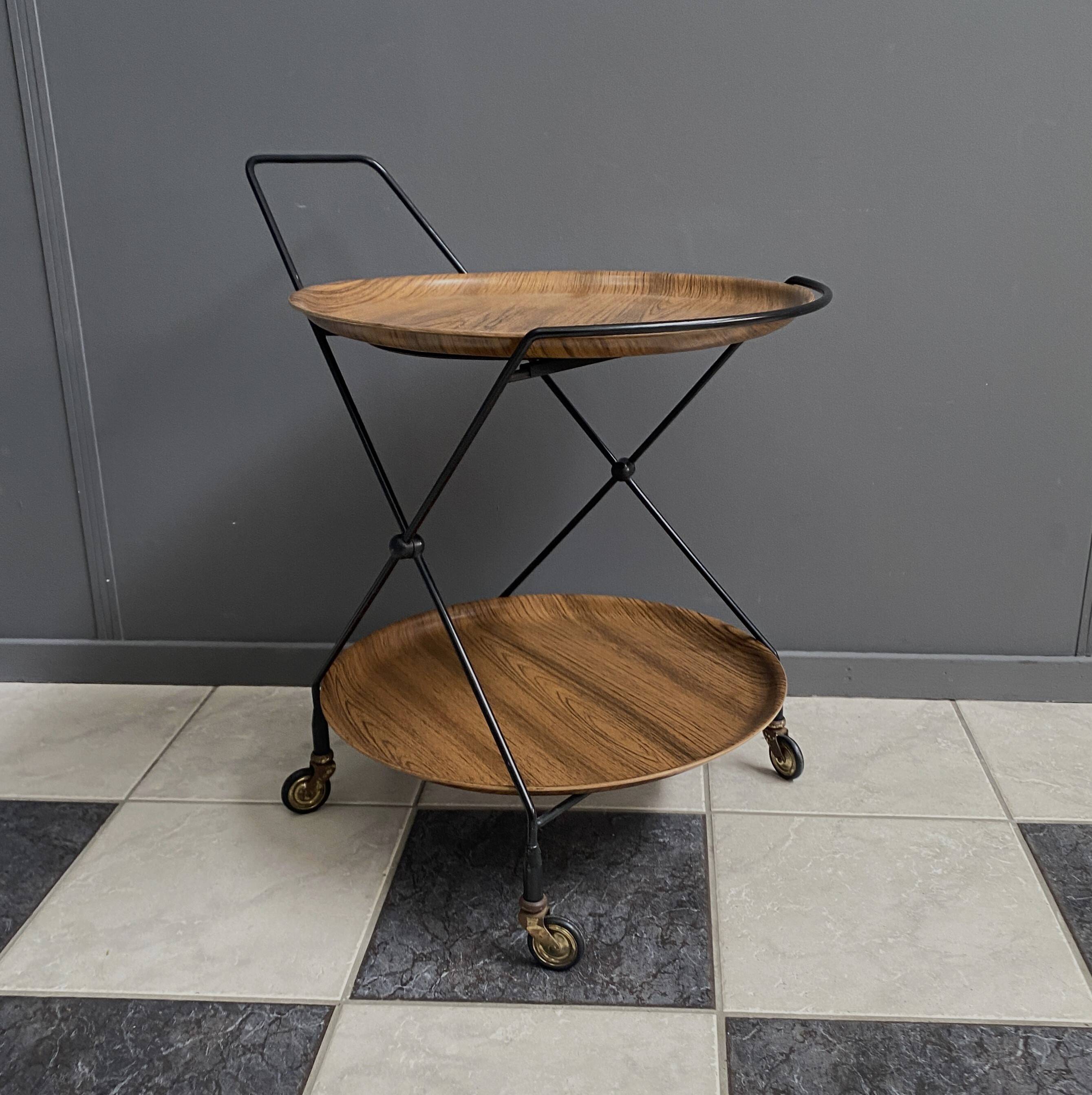 Serving Trolley attributed to Paul Nagel for Jie Gantofta, Sweden 1960s