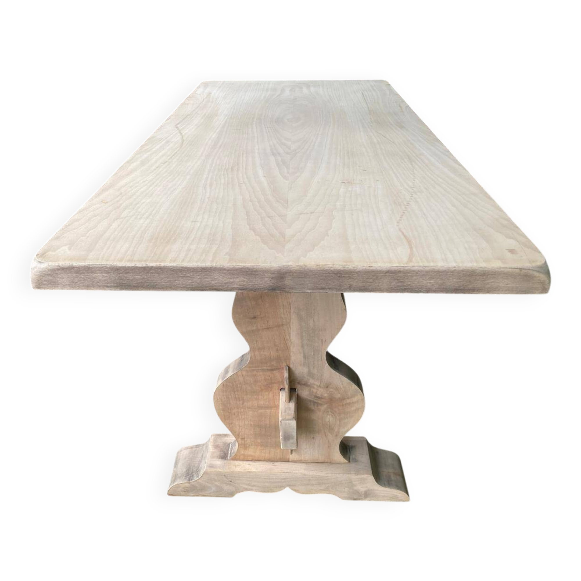 19th century monastery table renovated in raw oak 180cm
