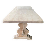 19th century monastery table renovated in raw oak 180cm