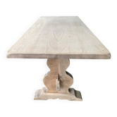 19th century monastery table renovated in raw oak 180cm