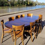 Vintage Baumann Scandinavian oval table - 1960s