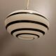 Zebra suspension, globe, Églo lights, vintage 1980s, 90s.