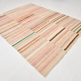 Striped wool kilim rug, 216x292 cm