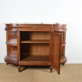 Half-moon shaped serving trolley