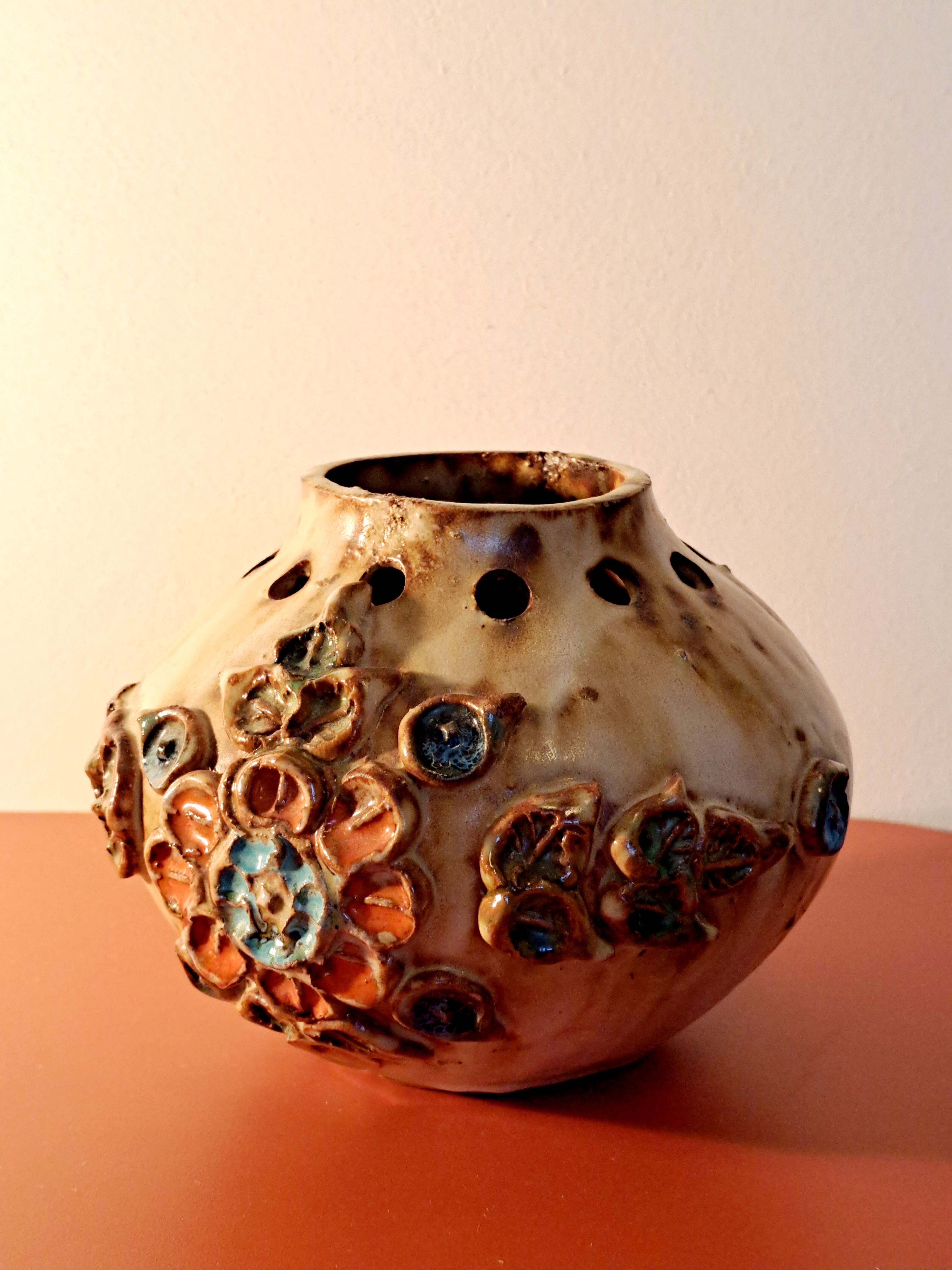Vallauris ceramic vase 1970