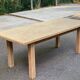 Table à manger de ferme décapée en chêne 1950 - 210cm