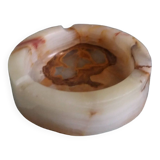 Round alabaster ashtray