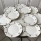 10 flat plates Digoin Sarreguemines model small flowers 50s