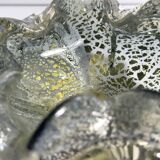 Silver leaf particles ash tray by Barovier Toso Murano