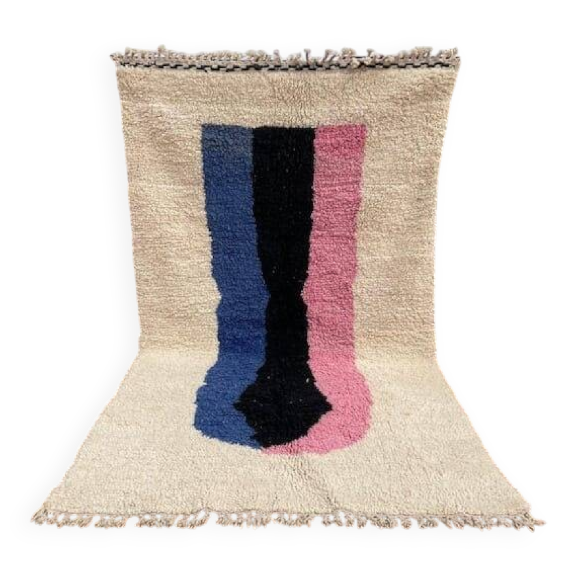 Moroccan handmade Berber rug with colourful patterns, size 150 x 250 cm.