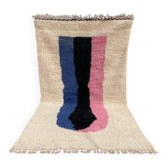 Moroccan handmade Berber rug with colourful patterns, size 150 x 250 cm.